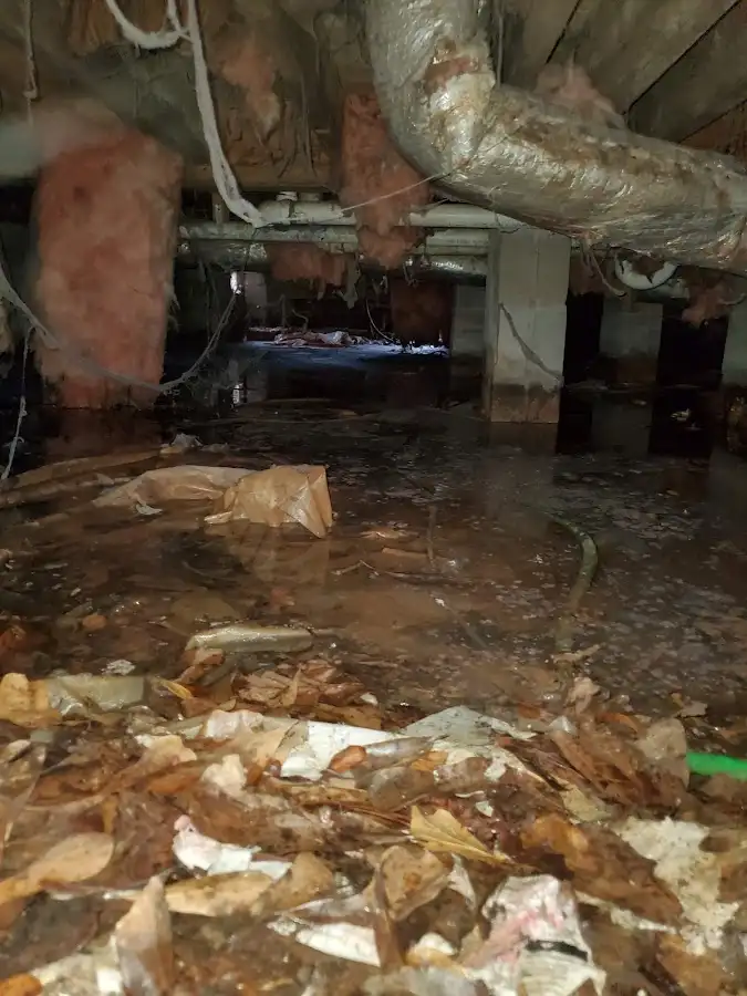 Crawl space flood assessment for Commercial Water Damage Restoration in Wawarsing